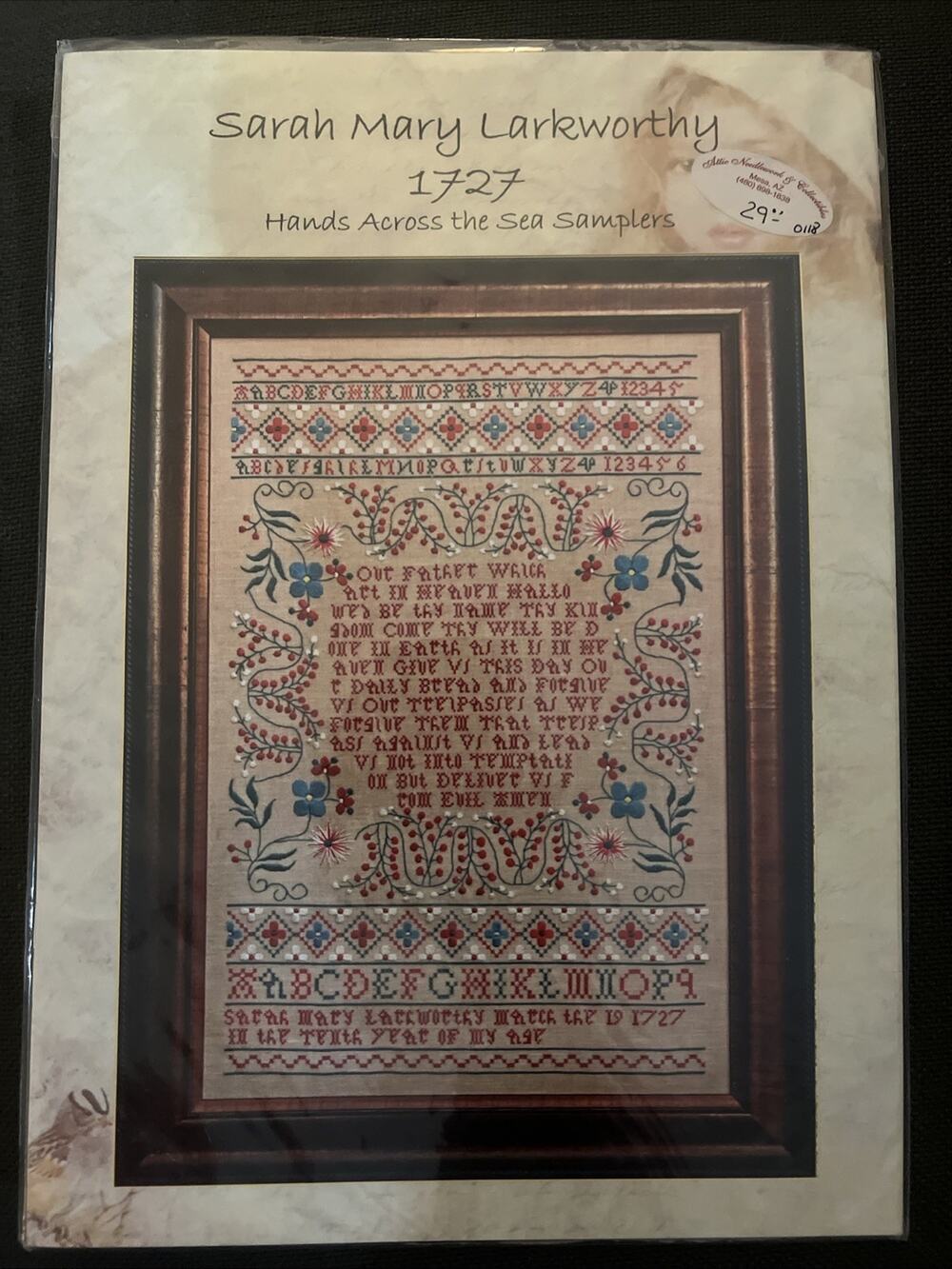 Hands Across the Sea Samplers "Larkworthy c. 1727" Booklet Out Of Print